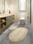 2'li Tafting Banyo Paspası Banyo Halısı Peluş Halı Klozet Paspas Takimi Ebat 50.60 - 60.100 1