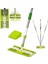 Mikrofiber Mandallı Mop, Teleskopik Saplı Set +1 Yedek Bezli Yeşil Renk 1