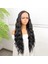 Siyah Su Dalgalı Fiber Sentetik Tül Peruk 3