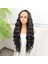 Siyah Su Dalgalı Fiber Sentetik Tül Peruk 4