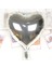 Kalp Uçan Balon Folyo Gümüş 80 cm 32 Inç 1