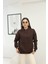 Üç Iplik Kanguru Cep Sweatshirt Pembe 1