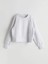 Lcw Kids Gri Bisiklet Yaka Baskılı Kız Çocuk Sweatshirt 1