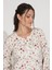 %100 Pamuk Uzun Kol Kadın Pijama Takımı 98289 4