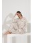 %100 Pamuk Uzun Kol Kadın Pijama Takımı 98289 3