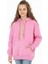 Kız Çocuk Sweatshirt Kışlık Şardonlu Cepli Kapüşonlu 3