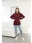 Üç Iplik Kanguru Cep Sweatshirt Pembe 3
