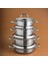 Power Steel 316+ 3ply Spirit Indüksiyon Tabanlı 8 Parça Çelik Tencere Seti 1