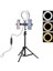 Puluz 1.1m Çift Telefon Tutucu 6.2cm LED Işık Stand Youtubercanlı Yayın Selfie - A4323-9635 1