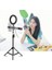 Puluz 1.1m Çift Telefon Tutucu 6.2cm LED Işık Stand Youtubercanlı Yayın Selfie - A4323-9635 2