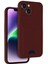 iPhone 14 Kılıf Kelvin Kartvizitli Silikon - Bordo - A4355-1599 1
