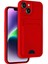 iPhone 14 Kılıf Kelvin Kartvizitli Silikon - Kırmızı - A1205-6628 1