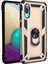 Samsung Galaxy A02 Kılıf Sofya Yüzüklü Silikon Kapak - Gold - A1641-7957 1
