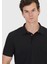 Siyah Düz Polo Yaka T-Shirt 3