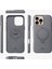 iPhone 16 Pro Vapor Deri Magsafe Standlı Kılıf - Titan Gri 4