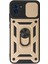 Samsung Galaxy A03 Kılıf Pars Lens Yüzüklü Silikon - Gold - A5227-4988 1