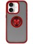 iPhone 16 Kılıf Montreal Yüzüklü Silikon Kapak - Kırmızı - A6843-3358 1