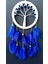 Saks Mavisi Kuş Tüylü Hayat Ağacı Düş Kapanı Dream Catcher Duvar Süsü 1