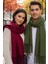 Unisex Yumuşak Dokulu Püsküllü Kışlık Buklet Atkı Şal 2'li Set 1