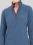 Kadın Fermuarlı Termal Polar Sweatshirt 2. Seviye 50465 - Mavi 2