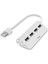 USB Hub, 4 Ports, USB 2.0, 480 Mbit/s, Beyaz 3