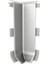 Linela Pvc Süpürgelik Gümüş - LNL411 Iç Köşe Aksesuarı (1 Paket - 2 Adet) 1