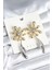 Çiçek Model Gold Gümüş Renk Kadın Küpe - TJ-BKP11298 1
