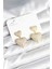 Kalp Model Zirkon Taşlı Gold Renk Pirinç Kadın Küpe - TJ-BKP11290 1