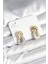 Sarmal Model Gold Gümüş Renk Pirinç Kadın Küpe - TJ-BKP11287 1