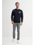 Dynamic Regular Fit Mevsimlik 3 Iplik Lacivert Erkek Sweatshirt 53320 2