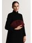 Bordo Süet Deri Portföy Clutch Çanta 2