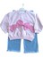 Laura Baby Kız Bebek/çocuk Fiyonklu ve Kot Pantolonlu Pembe Takım 2