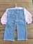 Laura Baby Kız Bebek/çocuk Fiyonklu ve Kot Pantolonlu Pembe Takım 6