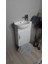 Banyo ve Tuvalet Mini Köşe Lavabo 28*45 cm (Banyo Dolabı Dahil) 1