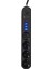 4lü Siyah Anahtarlı 3 USB Li Akım Korumalı Topraklı Çocuk Korumalı Grup Priz 2 Metre 1
