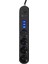 4lü Siyah Anahtarlı 3 USB Li Akım Korumalı Topraklı Çocuk Korumalı Grup Priz 2 Metre 4
