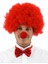 Kırmızı Renk Kıvırcık Afro Palyaço Seti 1