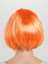 Neon Turuncu Renk Açık Turuncu Küt Parti Peruğu Kısa Takma Saç (4887) 2