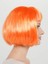 Neon Turuncu Renk Açık Turuncu Küt Parti Peruğu Kısa Takma Saç (4887) 3