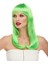 Yeşil Renk Uzun Düz Parti Peruğu (4887) 1
