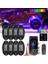 8 Pods Rgb LED Kaya Işıkları Kiti Kamyon Atv Utv Suv Için Bluetooth Uygulama Kontrolü ile Çok Molor Neon Light Pod (Yurt Dışından) 1