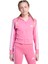3 Stripes French Terry Full Zip Cr Kız Çocuk Pembe Kapüşonlu Ceket 1