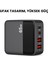 65W Hızlı Şarj Adaptörü | 2 Type-C + 2 Usb-A Çoklu Port | Laptop Telefon Tablet Uyumlu | Akıllı Güç Dağıtımı | Kompakt Tasarım 7