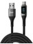 66W LED Ekranlı Örgülü Usb-A To USB Type-C Hızlı Şarj ve Kablosu 2 Metre 2