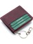 Hakiki Eskitme Deri Anahtarlıklı ve Fermuarlı Bol Kart Bölmeli Unisex Kartlık - Bordo 4