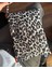 Leopar Desenli Denim Clutch 1