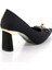Mat Siyah Kadın Klasik Topuklu Ayakkabı K01188053538 3