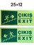 Çıkış Exit Sağ ve Sol Fotolümenli 25- 12 cm 1
