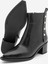 Kadın Sivri Burun Zımba Detaylı Kalın Topuklu Bot Bemoza Siyah 8