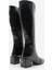 Kadın Küt Burun Fermuarlı Kalın Topuklu Çizme Lusso Siyah 8